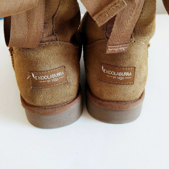 Ugg 8 Suede Koolaburra Tan Carmel 8 Boots Sherpa Chesnut - Picture 11 of 11